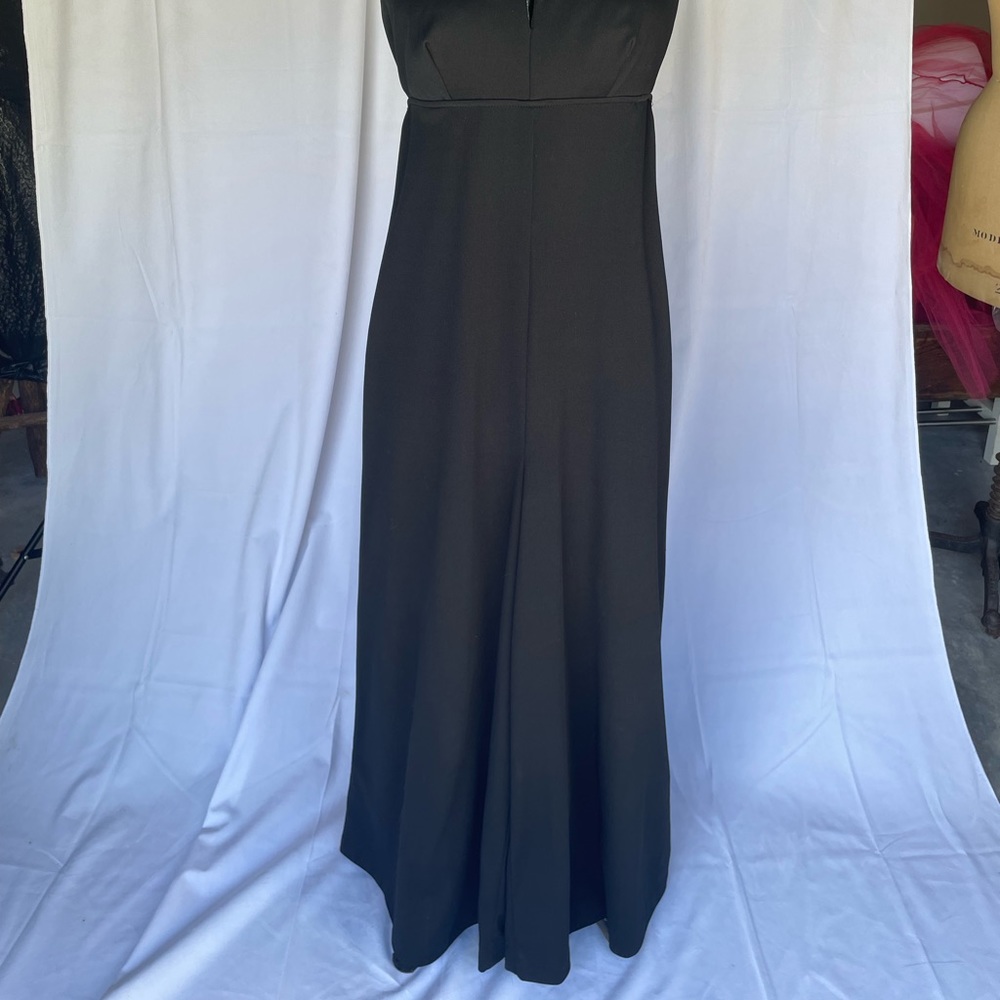 Vintage 1970’s Jack Hartley Black Bell Bottom Jumpsuit - Picture 2 of 4